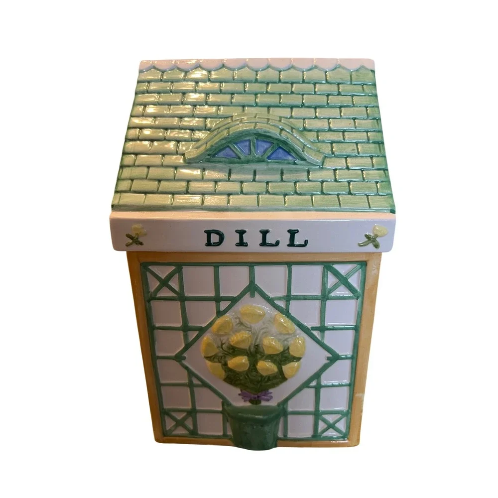 Certified International Herb Trellis‎ Canister Set Holly Holderman Greenhouse